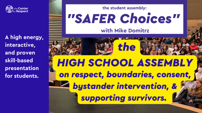 High school assembly speaker Mike Domitrz