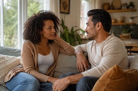 Two people listening attentively during a conversation, demonstrating how to overcome habits that kill respect in relationships.
